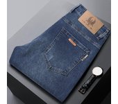 Pantalones vaqueros de primavera para hombre, rectos, sueltos, elásticos, ligeros, de negocios, largos 40 azul marino