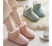 Zapatillas de invierno para mujer, nuevas, cálidas, de felpa, sin cordones, para el hogar, antideslizantes, botas de nieve de piel sintética suave para mujer, 200 36-37 beige