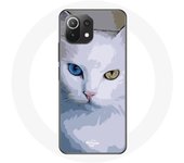 Coque pour Xiaomi Mi 11 Lite Turc de van Chat oeil bleu et oeil jaune