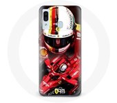 Coque pour Samsung Galaxy A40 Formule 1 Sebastian Vettel F1 Rouge