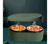 Fiambrera eléctrica portátil con calentador de alimentos USB, contenedor para coche, hogar, oficina, viajes, calentador de acero inoxidable, olla arrocera color rosa