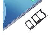 Bandeja para tarjeta SIM + Bandeja para tarjeta Micro SD para Galaxy J3 Single SIM / J330 y J5 Single SIM / J530 y J7 Single SIM / J730 negro