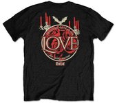 Meat Loaf Camiseta unisex de algodón con rosas para adultos M negro