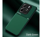 Funda con placa de metal incorporada para Xiaomi 14T Pro 13T 12T Poco F6 X6 Pro, soporte para coche para Redmi Note 14 13 Pro+ 12 11 5G Note 9A 9C 9 Mi 11T negro