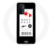 Coque pour Oppo A74 5G Billet d'avion Montréal Canada