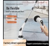 Cepillo de limpieza eléctrico inalámbrico de doble uso para el hogar, el coche, la cocina y el baño. 9-in-1 Cleansing Kit (English Version) blanco