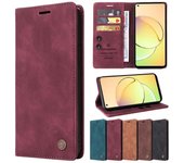 Funda de cuero con tapa para Samsung Galaxy S25 Ultra S24, S25, S24 FE, S23, S22, S21, S20, S10 Plus, tipo cartera, tipo libro Galaxy S10 Plus marrón