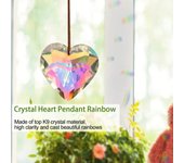 1 Uds atrapasoles de cristal bola corazón prismas colgantes lámpara colgante de ventana ornamento arcoíris cristal