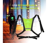 Señal de giro Control remoto inalámbrico para chaleco reflectante mochila para ciclismo correr caminar trotar verde oscuro/gris