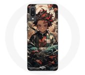 Coque Maniacase pour Samsung Galaxy A02 demon slayer Tanjiro anime manga