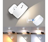 Lámpara de pared LED con control táctil y remoto, recargable, con pilas, inalámbrica, con carga USB Dimmable