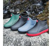 Zapatos de lluvia para hombre, botas de goma, Botas de lluvia antideslizantes, botines para hombre, zapatos de trabajo de cocina impermeables, botas de pesca, chanclos antideslizantes 39 rojo