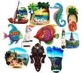 Imanes para nevera de Indonesia, souvenirs de Bali, pegatinas magnéticas, imanes decorativos para nevera, artesanías creativas de resina.