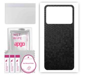 apgo Protective Skin Sticker for the back compatible with Realme Narzo 50I Prime, Wrap Film, Foil, Vinyl - Pattern Black Honeycomb