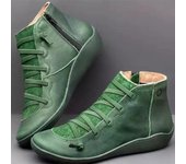 Botas de mujer europeas y americanas, además de botas Martin británicas, botas cortas casuales 35 negro
