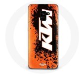 Coque pour Samsung Galaxy A8 Plus KTM Logo blanc fond orange
