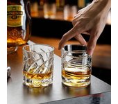2024 Vaso de whisky agradable Vaso de vino de cristal relajado de sommelier giratorio Vaso de whisky de estilo antiguo con sombra de flujo Jarra de cerveza curativa Bubble Glass