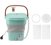 Lavadora plegable de 11,5 l, gran capacidad, automática, portátil, mini lavadora para verde