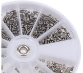600 unids/set Universal Micro gafas de sol reloj gafas tornillos tuercas destornillador piezas de reparación Kits caja de herramientas 600pcs