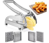 Trituradora de verduras de acero inoxidable, máquina para hacer patatas fritas, picadora de carne, rebanadora de patatas fritas, máquina cortadora de patatas, cuchilla cortadora plata