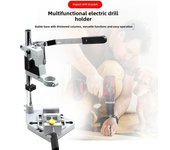 Soporte para taladro eléctrico con alicates de punta plana para uso universal, mini micro banco de trabajo para taladrar cómodamente. Electric drill bracket