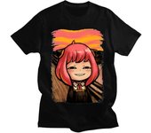 Camiseta con estampado gráfico de la familia Spy X de Anime japonés Anya Forger, ropa de calle para hombres y mujeres, camiseta unisex de manga corta a la moda de talla grande S