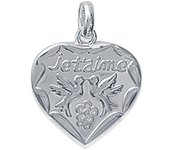 Les Trésors De Lily [B9498] - Pendentif Argent 'Légende d'Amour' argenté - 18x16 mm plata