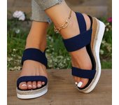 Sandalias de mujer de talla grande 36-43, zapatos informales de verano para mujer, zapatos cómodos antideslizantes para caminar, zapatos femeninos de tela elástica 36