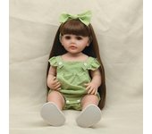 Muñeca bebé renacida de juguete realista de tacto suave, muñecas de alta calidad, regalos para niños, juguete de cuerpo completo, muñeca bebé renacida de silicona suave verde