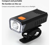 Luz LED frontal para bicicleta, brillante, recargable vía USB, para bicicleta de montaña, linterna para bicicleta, scooter onesize