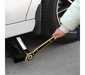 Gato Llave de trinquete Gato de tijera Garaje Neumático Rueda Llave de tuercas Mango Llave que ahorra trabajo Herramienta de reparación de automóviles Coche Ahorro de trabajo