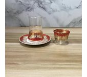 Taza de cristal de estilo turco, taza de café, leche, desayuno, agua, té negro, 3 uds.