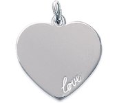 Les Trésors De Lily [C7250] - Colgante de plata 'Love' plata - 20 mm plata