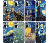 Funda de silicona para teléfono con diseño de cielo estrellado de Van Gogh para Xiaomi Redmi Note 11 10 9 8 Pro 11T 10T 10S 9S 8T 9 9A 9C 9T, funda suave negra Redmi 9