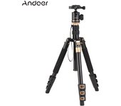 Trípode de viaje Andoer de 140 cm/55 pulgadas para cámara, trípode de aleación de aluminio con monopié desmontable negro