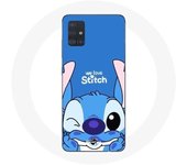 Coque pour Samsung Galaxy A51 5G Stitch mignon fond bleu