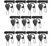 10 piezas de trinquete de polea, gancho de clip de cuerda resistente, polea de elevación ajustable, gancho de cordón para kayak 10pcs