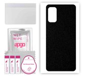 apgo Protective Skin Sticker for the back compatible with Xiaomi Redmi Note 10T 5G Japan, Wrap Film, Foil, Vinyl - Pattern Matte Black