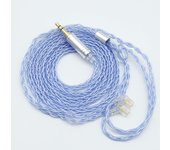 Cable de actualización con conector de 8 núcleos plateado, popular cable chino para auriculares, miniconector compatible con auriculares KZ [JSHiFi-SKY] Re-Cable QDC3.5mm plata