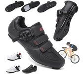 Zapatos de bicicleta de montaña para hombre, zapatillas de ciclismo Mtb, tacos Spd, zapatos de bicicleta de carreras de carretera, zapatos de bicicleta planos, zapatos deportivos atléticos al aire libre profesionales para bicicleta 39 negro