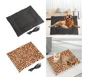 Almohadilla lavable de invierno, calentador, manta USB, estera para mascotas, manta eléctrica, almohadilla calefactora para perros y gatos 27X37cm negro