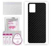 apgo Protective Skin Sticker for the back compatible with Motorola Edge 30 Neo, Wrap Film, Foil, Vinyl - Pattern Carbon Black
