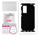 apgo Protective Skin Sticker for the back+sides compatible with Xiaomi 12X, Full Wrap Film, Foil, Vinyl - Pattern Matte Black