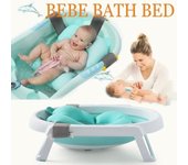 Red para bañera de bebé, soporte para baño, almohada, Red de baño para niños, cama, estante para ducha de bebé, hamaca color rosa