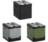 Cubo de inodoro para coche, soporte fuerte, cubo de basura para viajes de emergencia, autoconducción, inodoro plegable portátil para exteriores verde del ejército
