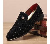 Vestido de boda para hombre Zapatos formales sin cordones Zapatos Oxford para hombre Zapatos de vestir para hombre Mocasines 39 negro