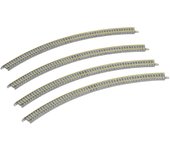 TOMIX N Gauge Curved PC Rail F Juego de 4 1196 Suministros para modelismo ferroviario C354-45-PC