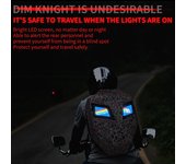 Mochila LED Mochila para montar Casco de motocicleta Cáscara dura impermeable 3