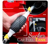 Bomba manual de sifón de alto caudal más nueva, bomba de transferencia de combustible manual portátil para automóvil para gasolina, gasolina, diésel, aceite, agua líquida, pecera con manguera de sifón ‎10.71 x 10.51 x 2.48 inc negro/blanco