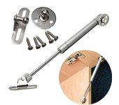 Puerta abatible con soporte hidráulico de gas, barra de soporte silenciosa para muebles, resorte neumático para gabinete colgante, soporte de gas para gabinete de cocina plata